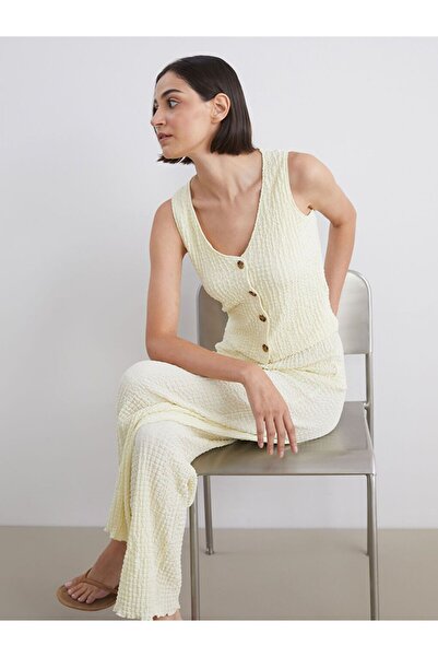 LC Waikiki V-Neck Textured Women's Vest