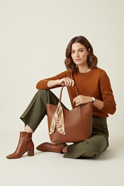 Papuçsepeti Papuç Sepeti 6754 Geantă de mână și de umăr pentru femei, cu eșar...