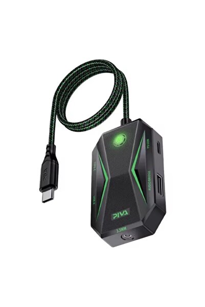 piva وصلة بيفا GS4 PRO تايب سي 5 في 1 بكرت صوت 32bit شحن سريع 60 واط نقل بيان...