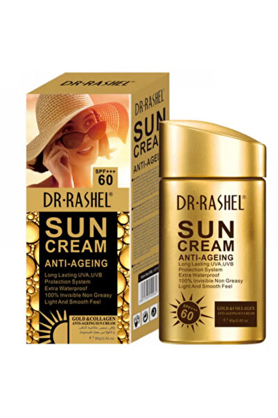 DR.RASHEL Gold & Collagen SPF 60+++ Anti Ageing Sun Cream 80g Gold 80grams