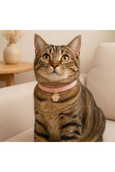 KEDİ TASMASI PEMBE AYAK AKSESUARLI