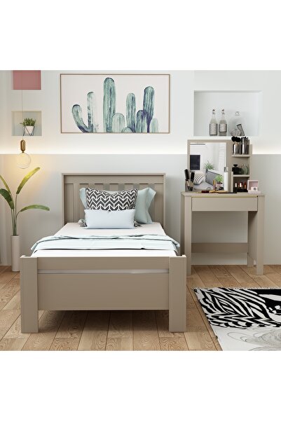 Betroya 2 Set Yatak Odası Takımı Kumtaşı Optima Karyola Gupse Makyaj Masası