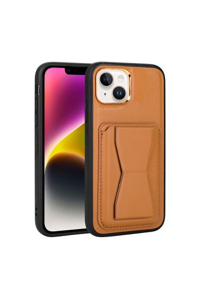 Giz Story حافظة متوافقة مع هاتف iPhone 14 مصنوعة من جلد البولي يوريثان مع حام...