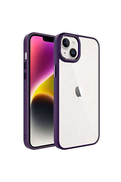 Giz Story حافظة كروم GZST متوافقة مع هاتف iPhone 14 Plus - أرجواني غامق