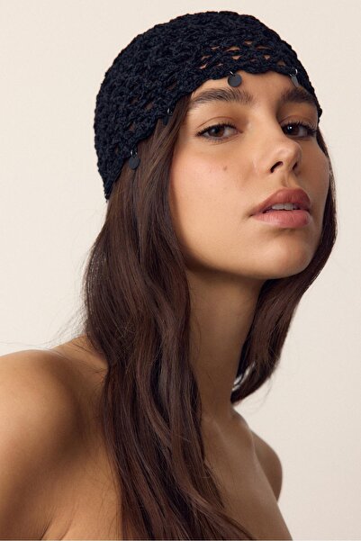 Stradivarius Boncuklu saç bandı