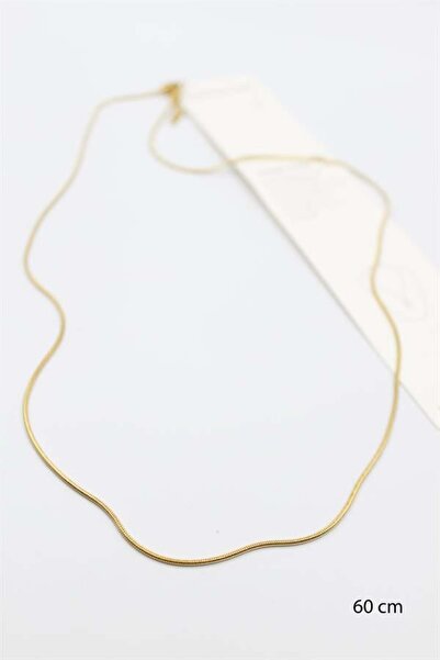 Mestore قلادة سلسلة ثعبان - 60 سم - ذهبي