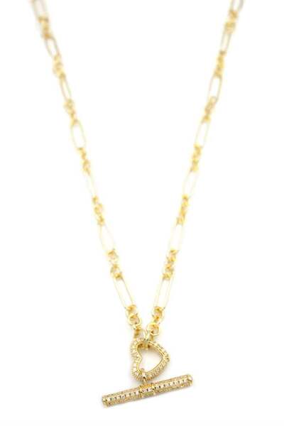 Mestore قلادة القلب - ذهبي