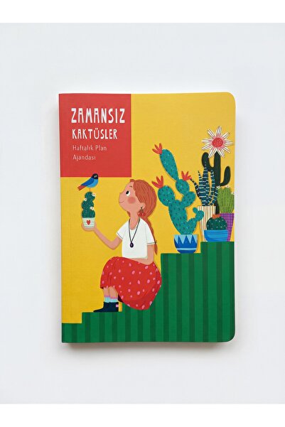 Meli Melek Melimelek Kaktüs Sarı Zamansız Ajanda (Sticker'lı)