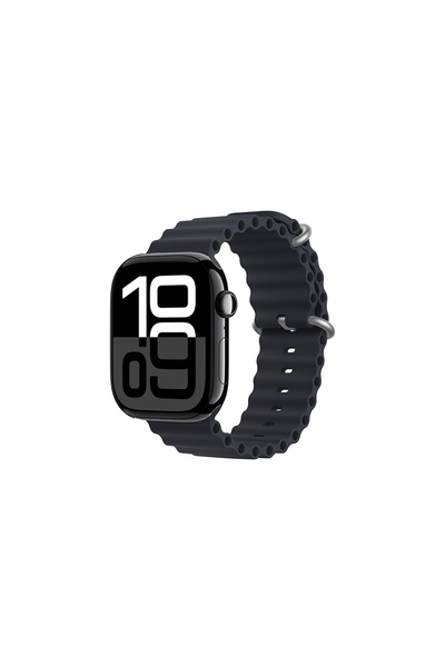 Giz Story ساعة 10 42 ملم متوافقة مع حزام السيليكون GZST KRD-75 - ميدنايت