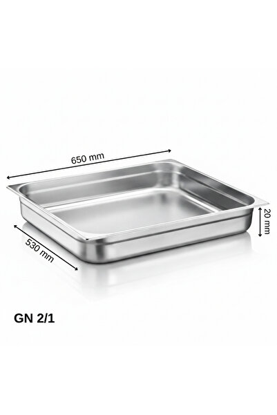 Üret Çelik ÜRET Standart Gastronom Küvet GN 2/1 20 mm 5 lt