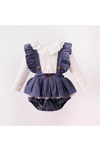 Coolimino Vintage Strappy Baby Girl Romper Double Set