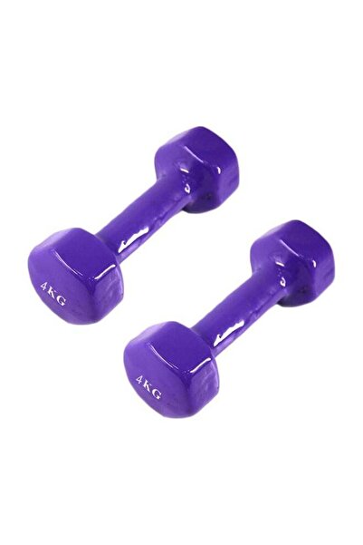 MAAS Hexagonal Rubber Dumbbell Set 2 x 4kg