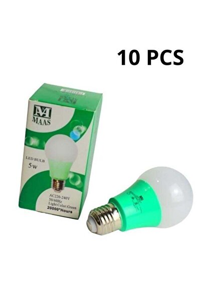 Mas مجموعة مصابيح LED خضراء 5 واط مكونة من 10 قطع للإضاءة الداخلية