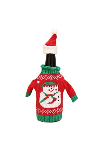 FIXAUTO Capac pentru sticlă de vin sau șampanie decorativă cu om de zăpadă