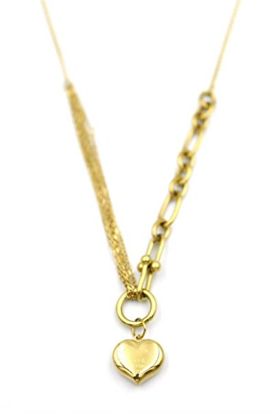 Mestore قلادة القلب - ذهبي