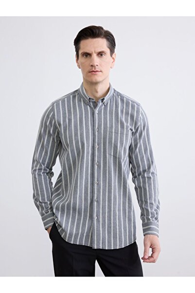 LC Waikiki Regular Fit Striped Men's Dobby Shirt