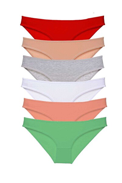 Mestore 6 Pieces Super Eco Set Lycra Women's Slip Panties Color 4