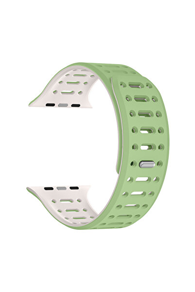 Giz Story Watch 7 45mm Compatible Gzst Krd-124 Silicone Cord Strap-Light Gree...