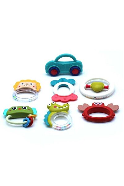 MAAS مجموعة ألعاب خشخيشة وأسنان مكونة من 7 قطع