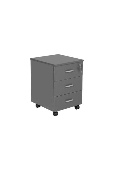 Ofisbazaar 3 Çekmeceli Kilitli Tekerlekli Keson | 60x45x40 cm 18 mm Suntalam ...