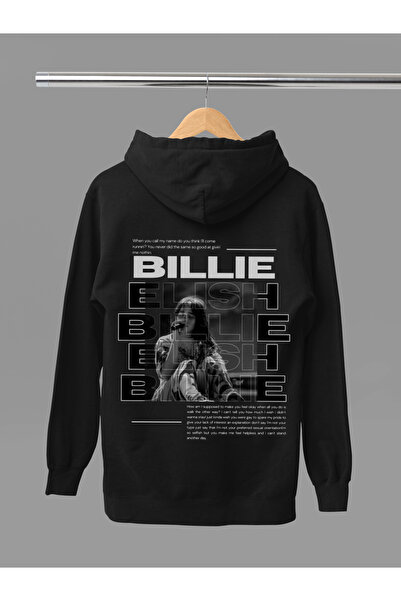 MAGORS Billie Eilish Printed Cotton Long Sleeved 3-Yarn Hooded Sweatshirt