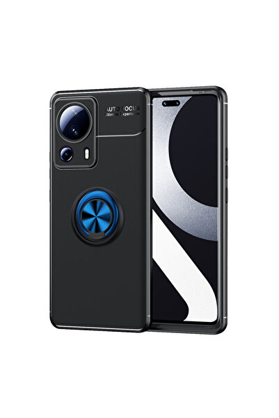 Giz Story غطاء حماية Mi 13 Lite من GZST Ravel مصنوع من السيليكون - أسود-أزرق