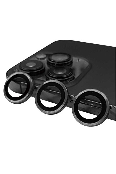 Giz Story iPhone 15 Pro Max Compatible Gzst Cl-07 Camera Protector-Dark Gray