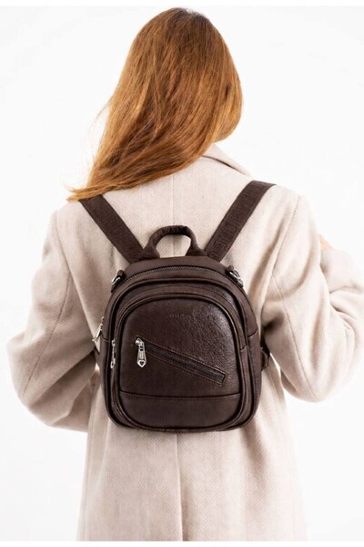 eflanmoda حقيبة كتف وحقيبة ظهر نسائية من الجلد الصناعي الناعم