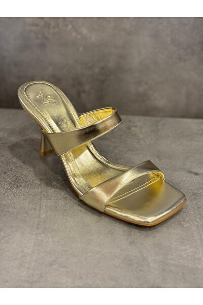 Zeyn نعال بكعب عالٍ مصنوعة يدويًا من الجلد الأصلي (ارتفاع الكعب 8 سم)