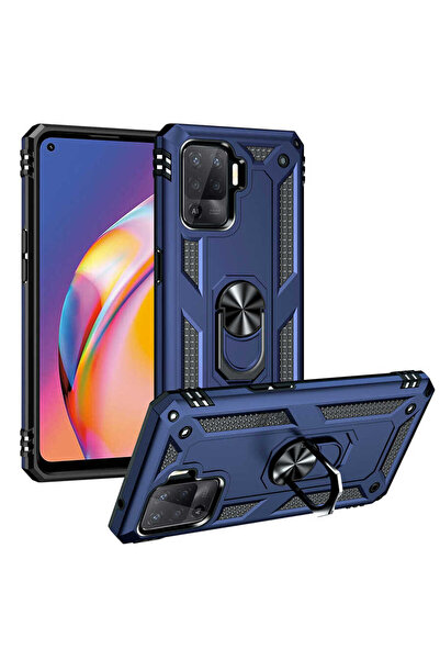 Giz Story غطاء حماية لـ Reno 5 Lite من GZST Vega - أزرق