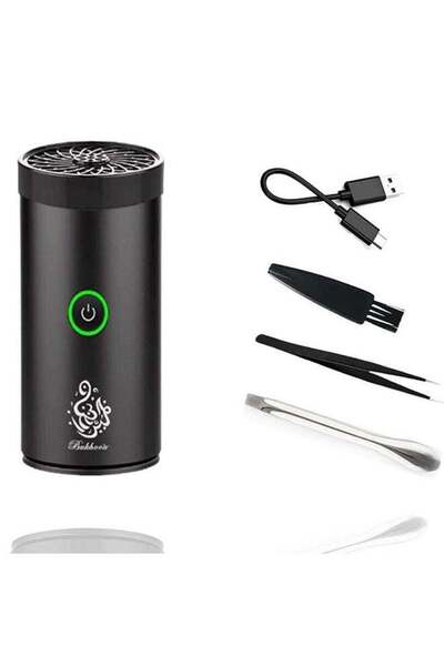 Generic Rechargeable Car Incense Burner with USB Port Black 14x6x6cm