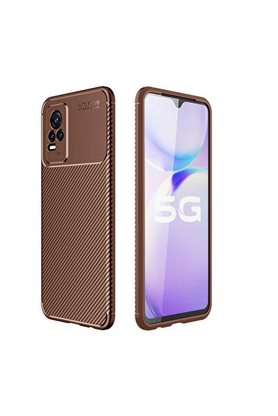 Giz Story غطاء حماية من السيليكون لهاتف Vivo V21E من GZST - بني