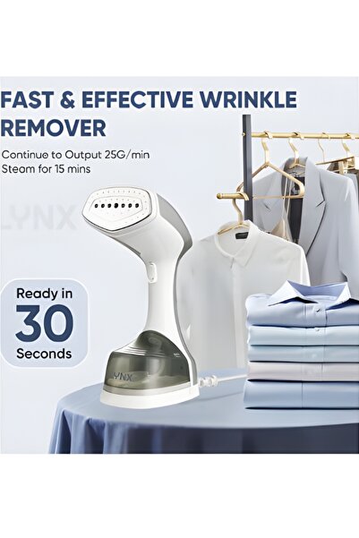 LYNX جهاز كي الملابس بخار محمولة وخفيفة الوزن مع خزان مياه كبير مكوة السفر لل...