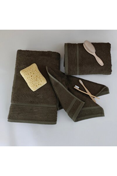 TEOHOMELİNENS Soft Textured Highly Absorbent Bamboo Towel Set of 3
