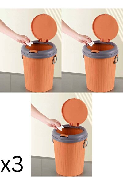 Mas 3-Piece Trash Bin Set with Innovative Pressure Lid Design