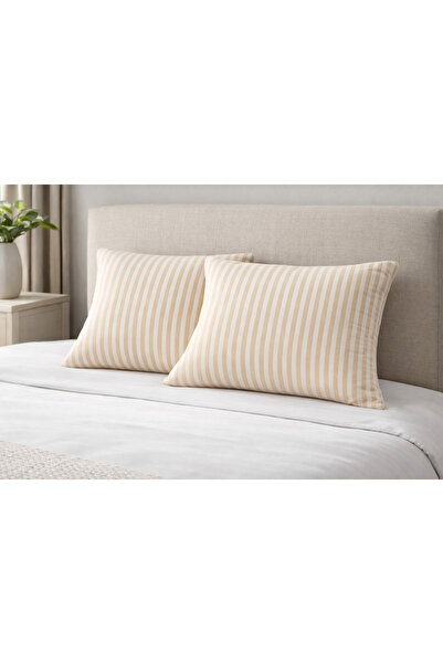 MUK's 2 Pcs Satin Pillow 82 Thread Count Cotton Satin Fabric Pure Silicone Fi...