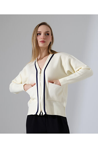 Moxsira Ivory Biyeli Triko Ceket
