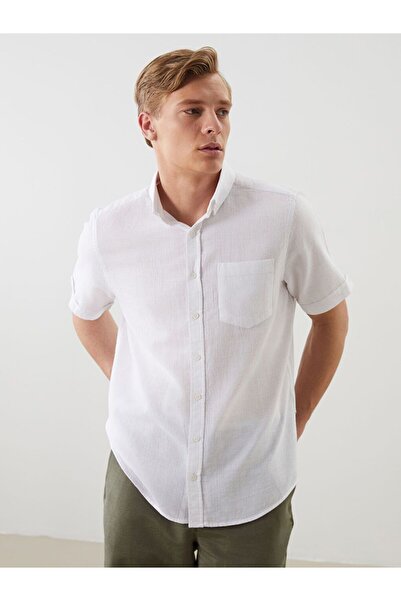 LC Waikiki Regular Fit Short Sleeve Poplin Men's Shirt