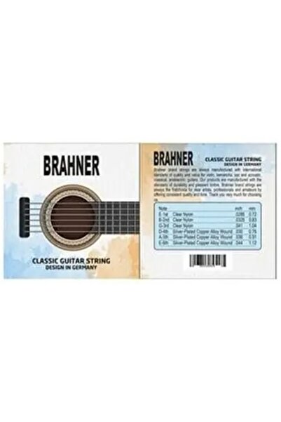 Brahner Klasik Gitar Teli - Yumuşak Tuşe (Soft Tension) - Parmak Acıtmayan Öz...
