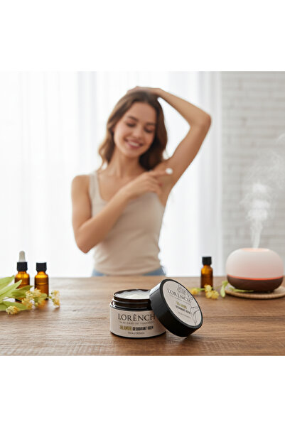 LORENCH Doğal Koltukaltı Krem Deodorant - Ihlamur- Alüminyumsuz & Hassas Koru...