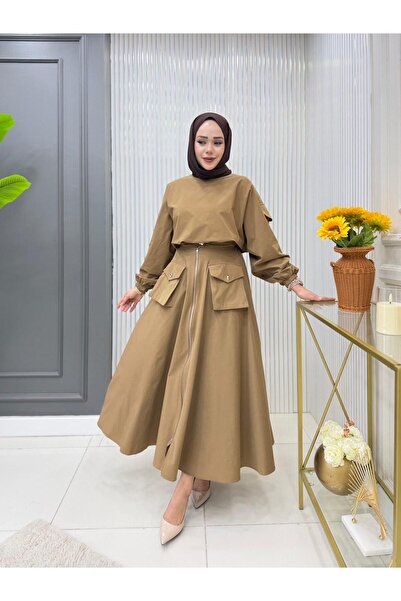GK Parachute Fabric Skirt Suit