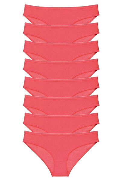 Mestore 8 Pieces Super Eco Set Lycra Women's Slip Panties Fuchsia