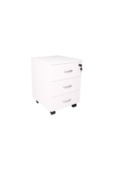 Ofisbazaar 3 Çekmeceli Kilitli Tekerlekli Keson | 60x45x40 cm 18 mm Suntalam ...
