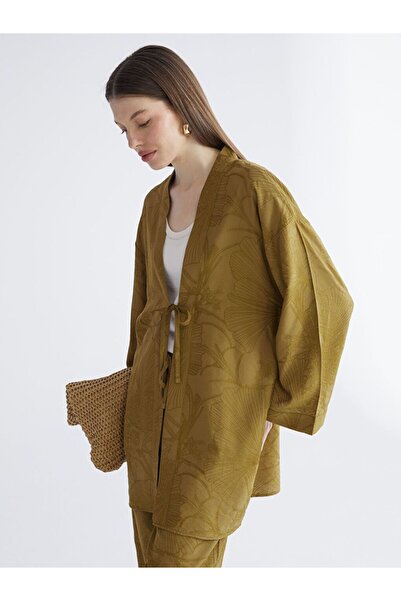 LC Waikiki V-Neck Patterned Oversize Women's Kimono