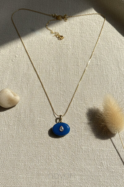 yucelique قلادة من الفولاذ الفاخر بتصميم من الحجر الطبيعي مرصعة بحجر الزركون ...