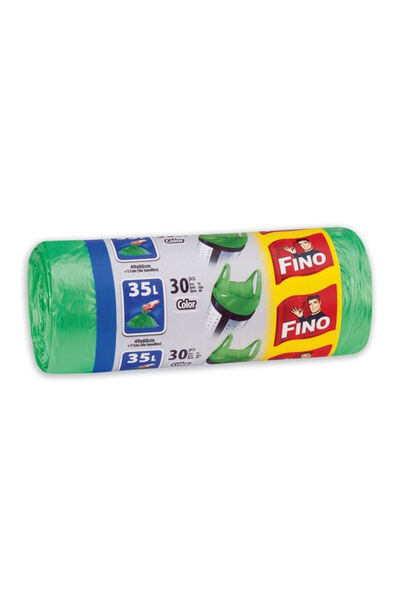 Fino Cleaning bags with handles 35 L green HD 30 pieces/roll