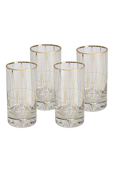 LA MESA 4-Piece DOF Tumbler Set Gold/Clear