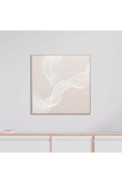 homez Square Design Canvas Wall Art in a Wooden Frame