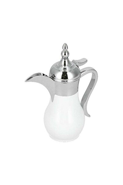 Dallaty 1Pc Steel Vacuum Flask Mini Traditional White Silver 0.3Ml
