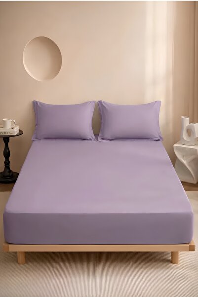 miar home perde tekstil 100% Cotton Elastic Sheet Set – 2 Flounce Pillowcases